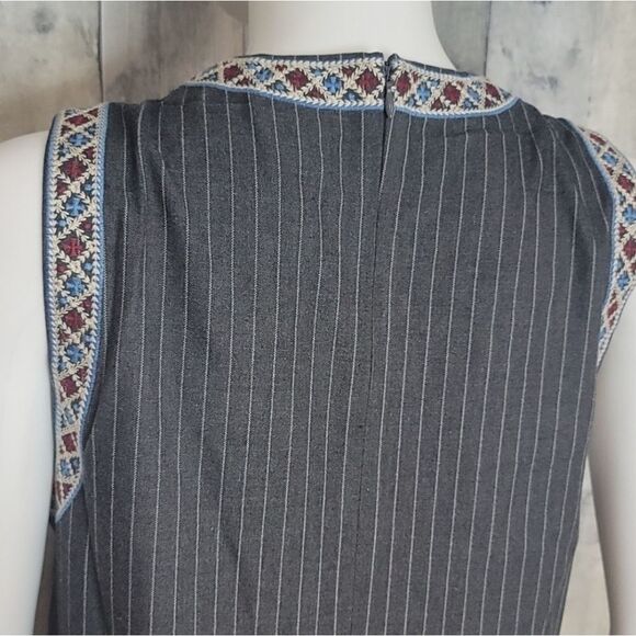 FOXIEDOX Yumiko Embroidered Shift Dress In Gray - Picture 6 of 12